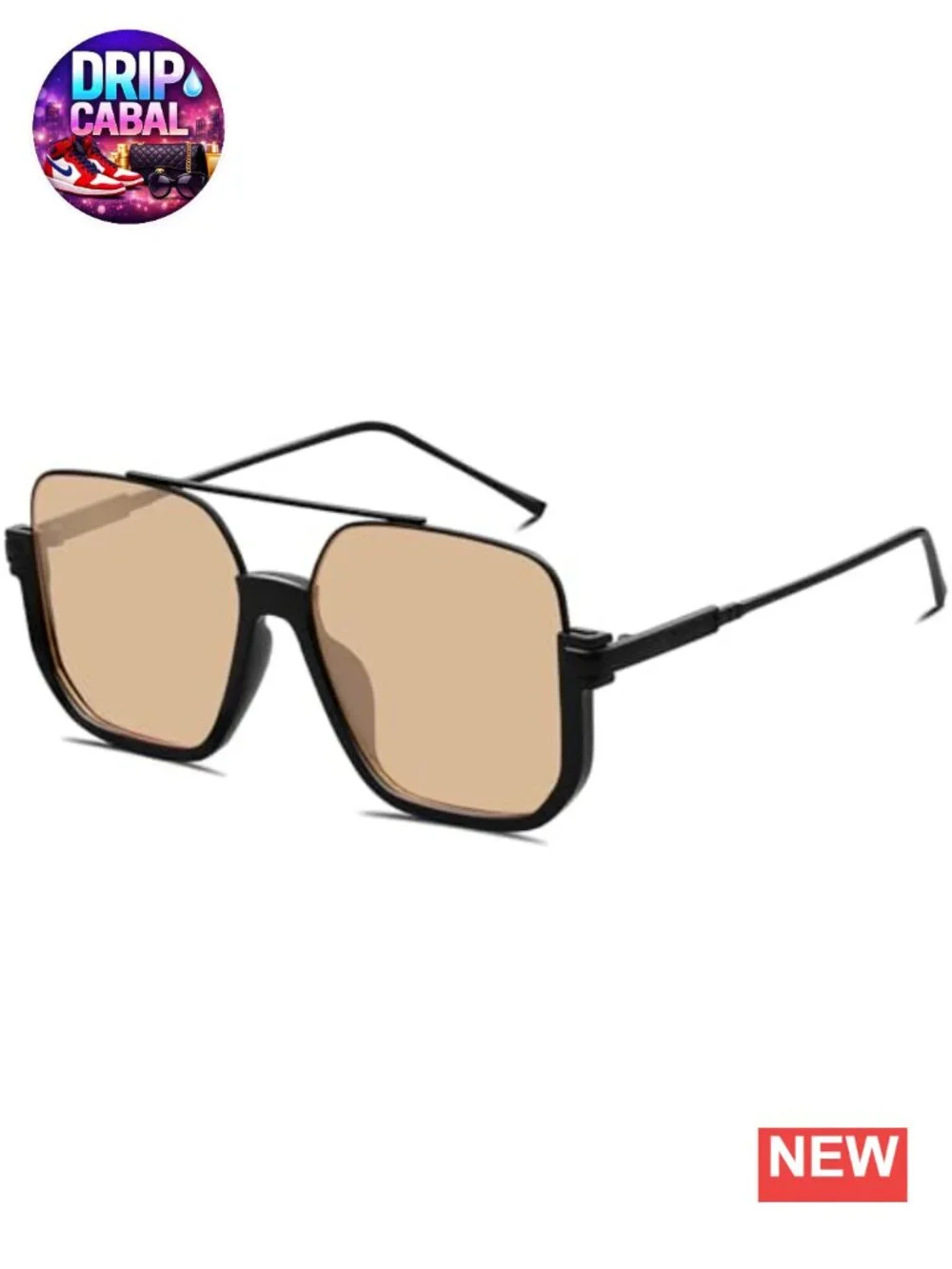 Oversized Retro Square Aviator Sunglasses for Women Men UV400